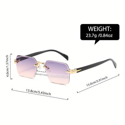 Women's Rimless Gradient Sunglasses – detail view | Hensley London