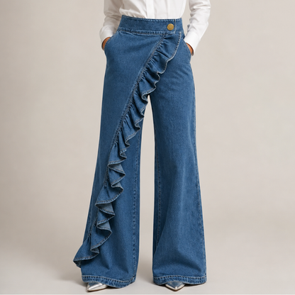 Women's Denim Skirt-Pants – product view | Hensley London
