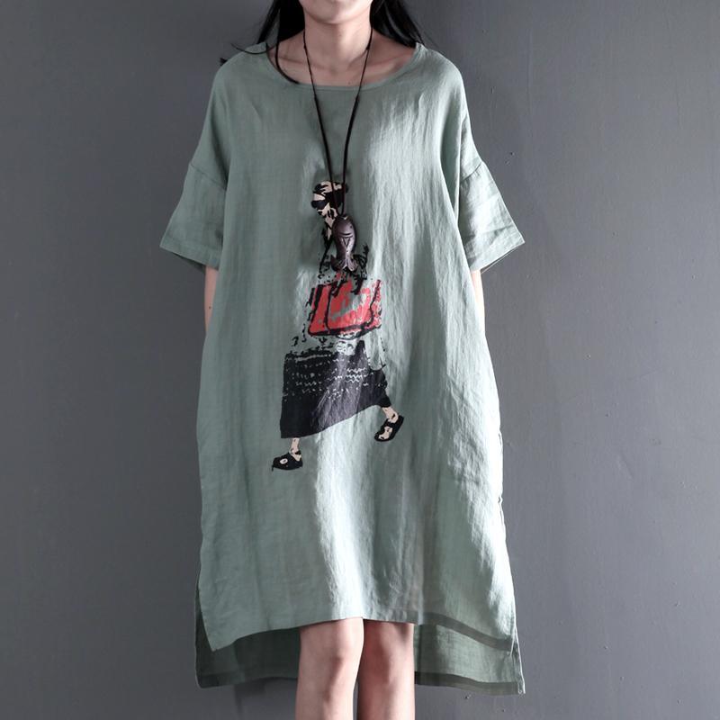 Lina Maxi Dress | Light Green Linen, Plus Size Maxi Dresses for Women