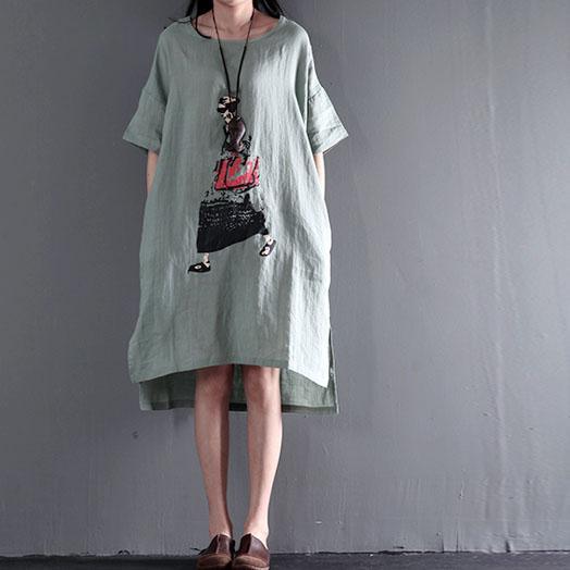 Lina Maxi Dress | Light Green Linen, Plus Size Maxi Dresses for Women - Image 3