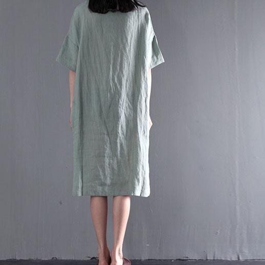 Lina Maxi Dress | Light Green Linen, Plus Size Maxi Dresses for Women - Image 4