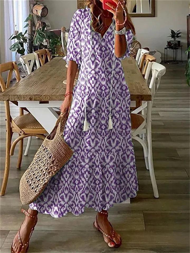 Women's Floral Maxi Dress Sleeveless Lightweight Polyester-2