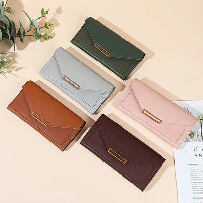 Women's Pebbled Envelope Clutch Wallet – Product view | Hensley London
