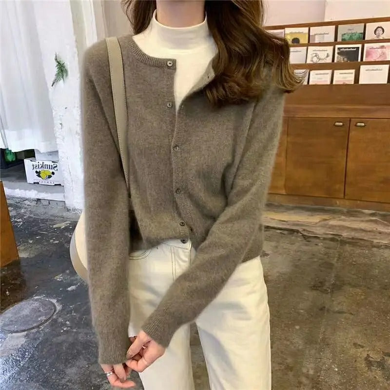 Long Sleeve Cashmere Wool Winter Sweater 1