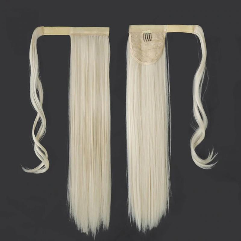 Long Straight Clip-In Ponytail Extension – 22 Inch High-Temperature Fiber for Volume and Length 17