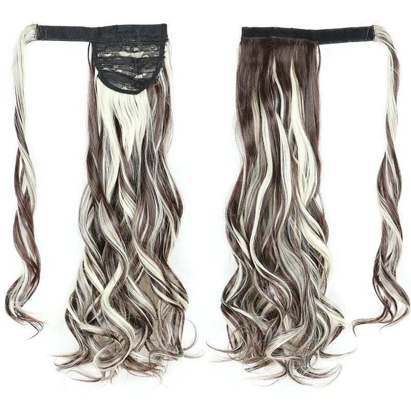 Long Straight Clip-In Ponytail Extension – 22 Inch High-Temperature Fiber for Volume and Length 22