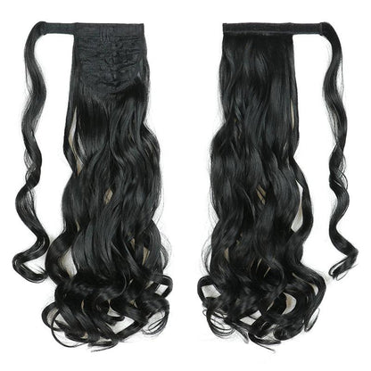 Long Straight Clip-In Ponytail Extension – 22 Inch High-Temperature Fiber for Volume and Length 37