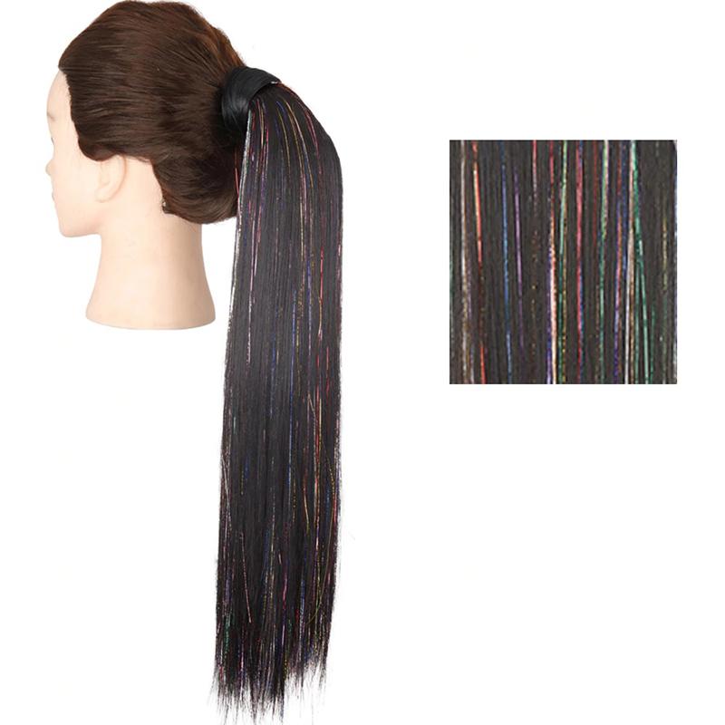Long Straight Clip-In Ponytail Extension – 22 Inch High-Temperature Fiber for Volume and Length 40