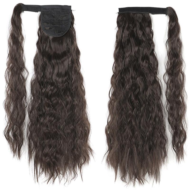 Long Straight Clip-In Ponytail Extension – 22 Inch High-Temperature Fiber for Volume and Length 72