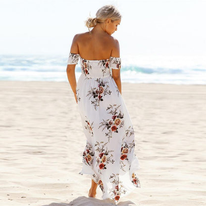 Luna Summer Dress | Boho Floral Maxi, Off the Shoulder, Loose Fit - Image 6
