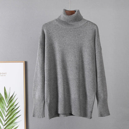 Loose-Fitting Knitted Turtleneck Long Sleeve Pullover Winter Sweaters 13