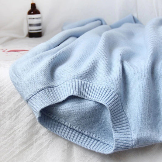 Loose-Fitting O-Neck Oversized Pullover Sweaters 1