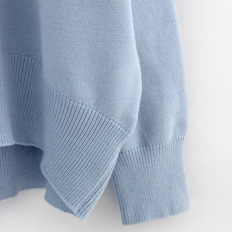 Loose-Fitting O-Neck Oversized Pullover Sweaters 2