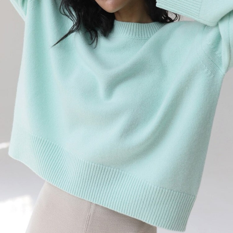 Loose-Fitting O-Neck Oversized Pullover Sweaters 4