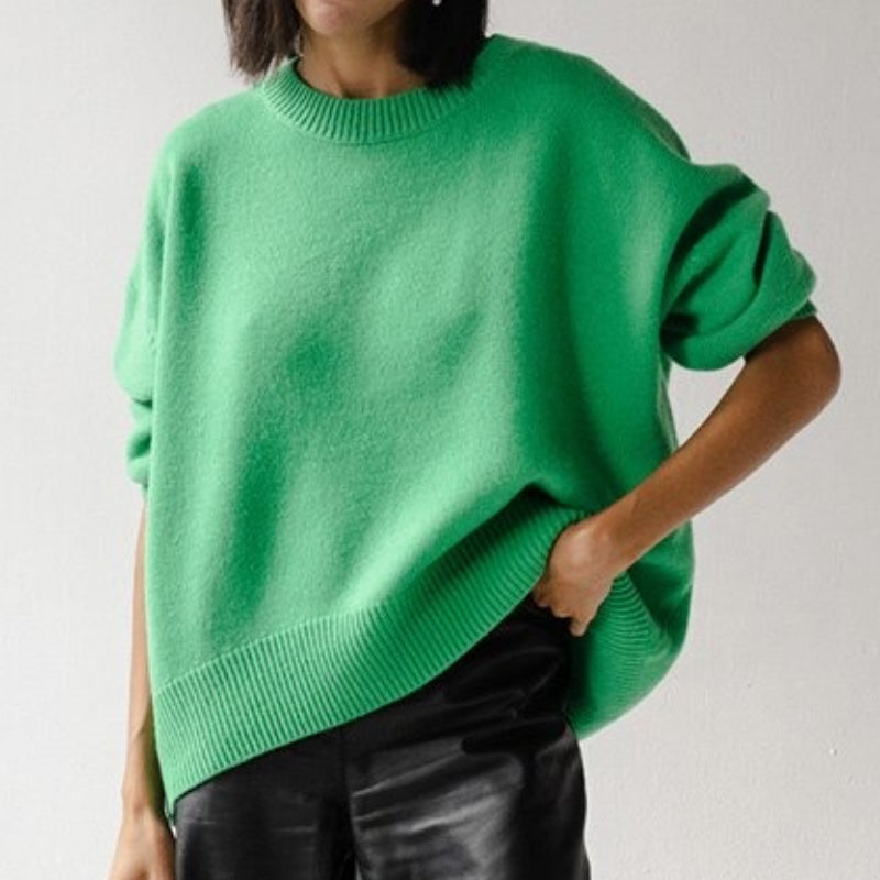 Loose-Fitting O-Neck Oversized Pullover Sweaters 5