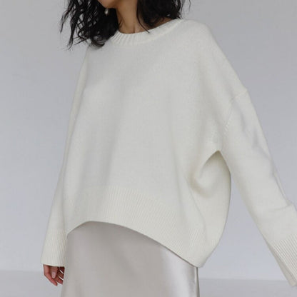 Loose-Fitting O-Neck Oversized Pullover Sweaters 7