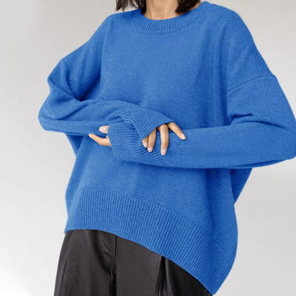 Loose-Fitting O-Neck Oversized Pullover Sweaters 9