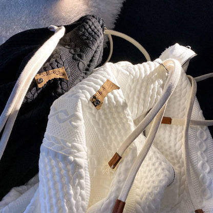 Loose Fit Style Zip-Up Hooded Sweater Jackets for Winter 2