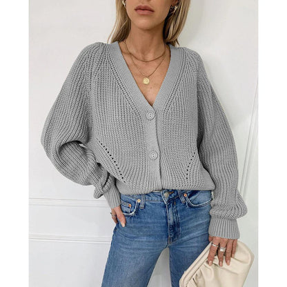 Loose Sleeve Knit Cardigan Sweater 1