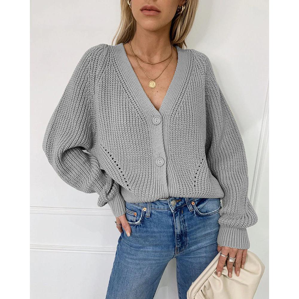 Loose Sleeve Knit Cardigan Sweater 7