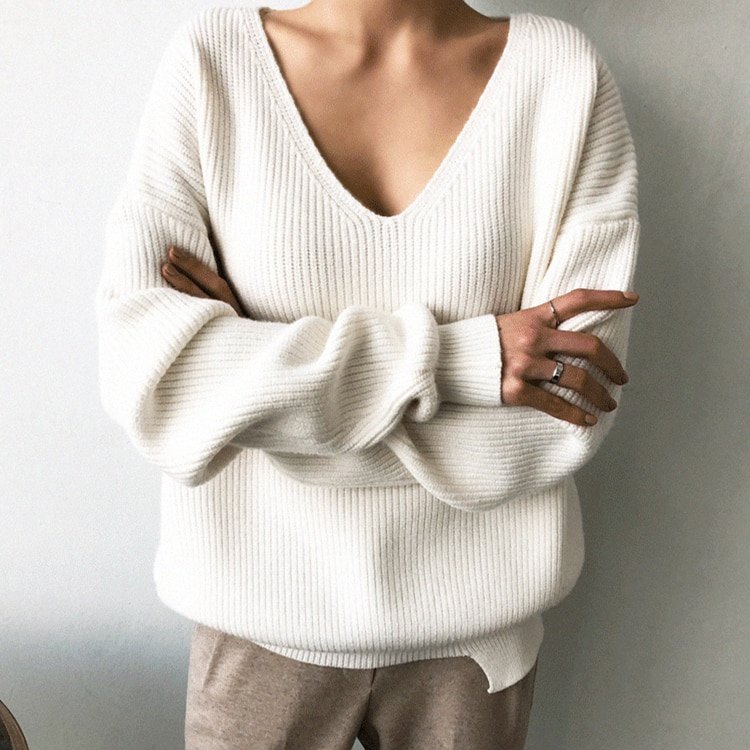 Loose and Over-sized Winter Knitted Sweater 6
