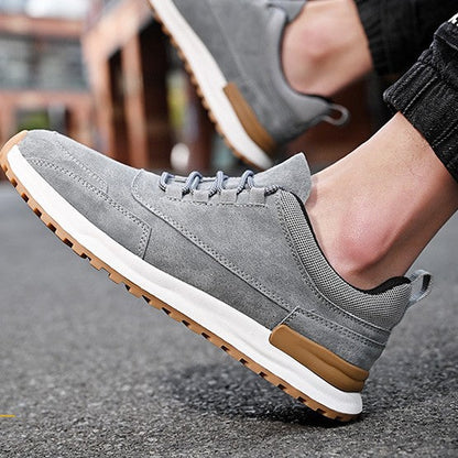 Men's Suede Slip-On Sneakers - detail view | Hensley London