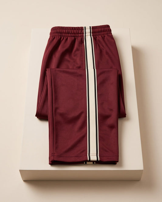 Men's Side-Stripe Track Pants - front view | Hensley London