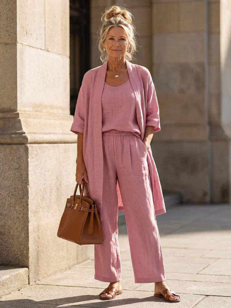 Women's Breathable Relaxed-Fit Two-Piece Set – product view | Hensley London