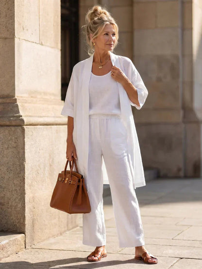 Women's Breathable Relaxed-Fit Two-Piece Set – product view | Hensley London