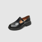 Women's Mary Jane Shoes Black Leather Orthopaedic Comfort - 7