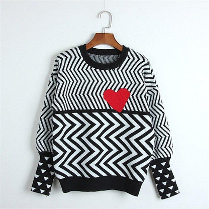 Lovely Thick Chevron Pattern Valentine Sweaters 3
