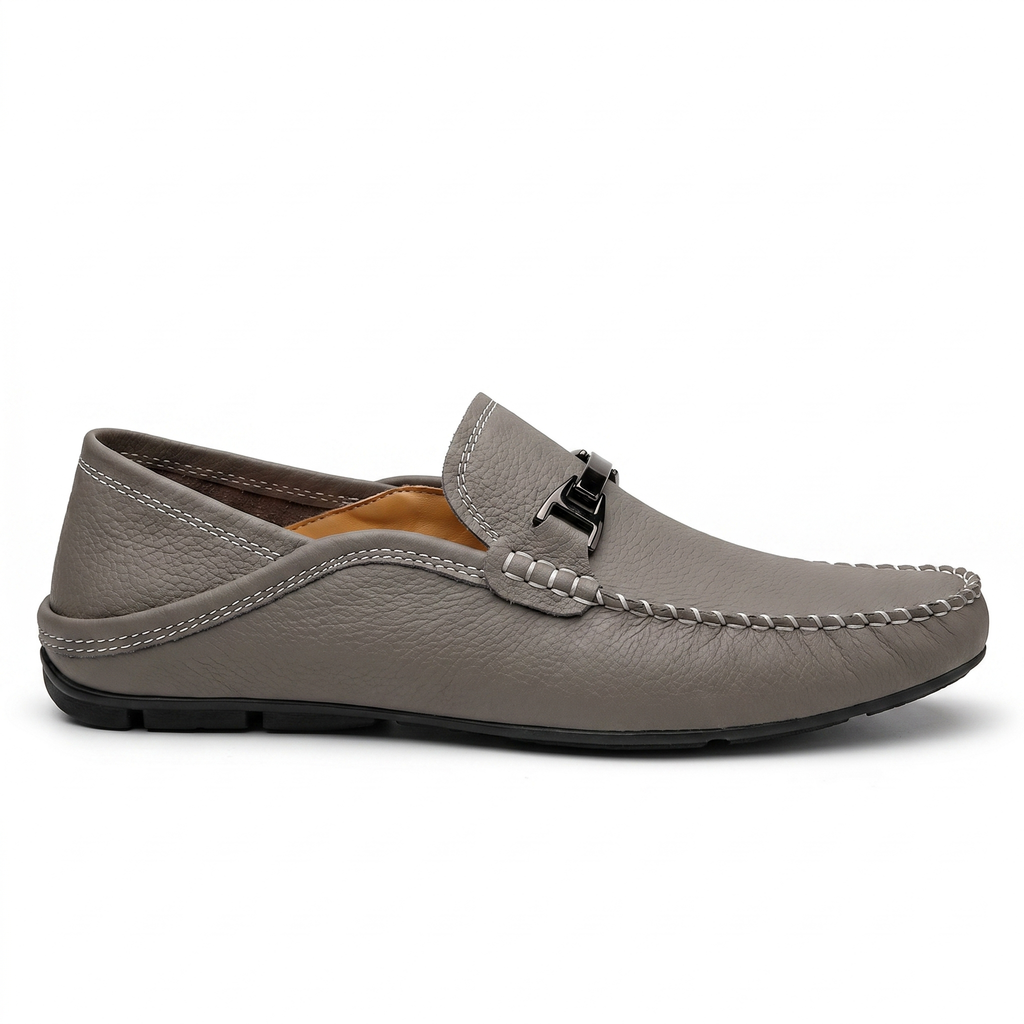 Men's Genuine Leather Slip-On Loafers – product view | Hensley London