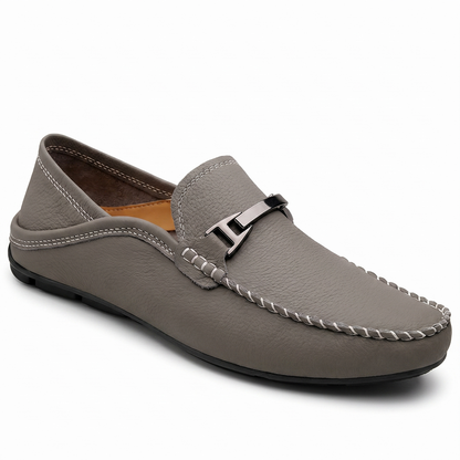 Men's Genuine Leather Slip-On Loafers – product view | Hensley London
