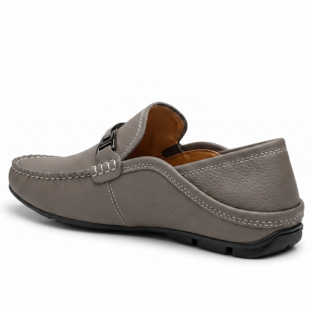 Men's Genuine Leather Slip-On Loafers – product view | Hensley London