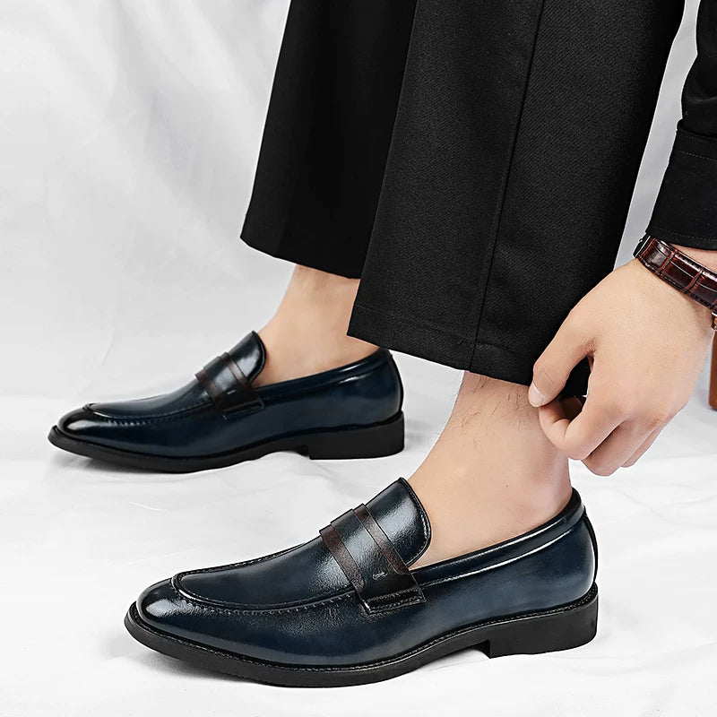 Men's Italian Leather Slip-On Loafers – colour option | Hensley London
