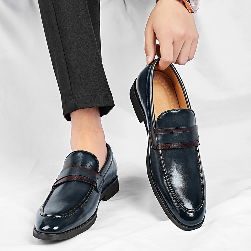 Men's Italian Leather Slip-On Loafers – back view | Hensley London