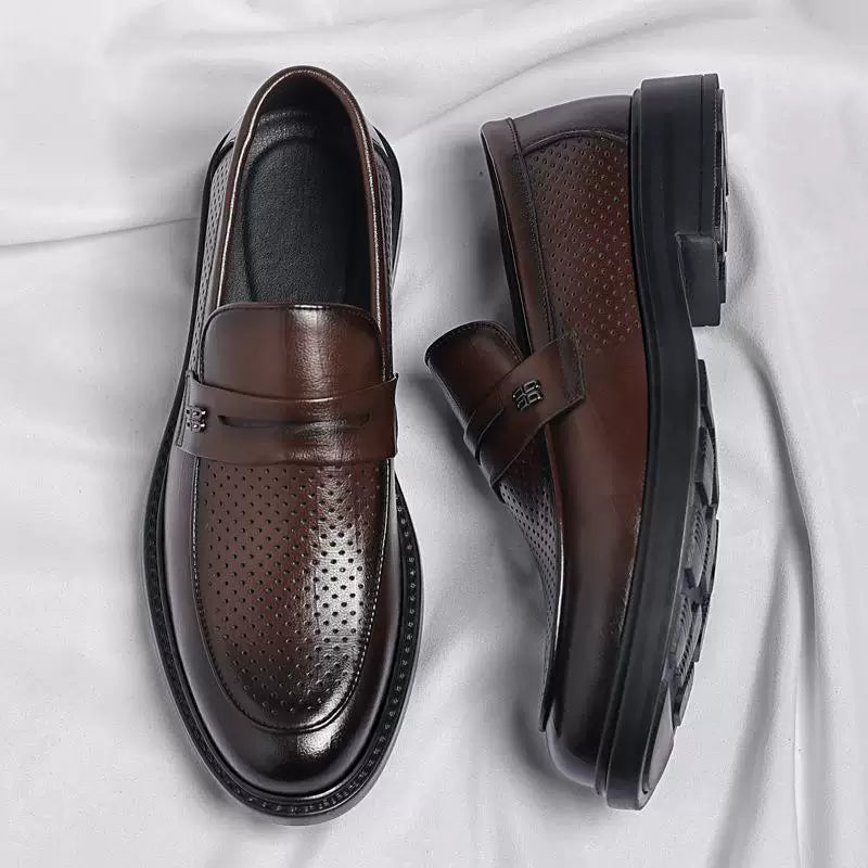 Men's Classic Penny-Strap Loafers – product view | Hensley London