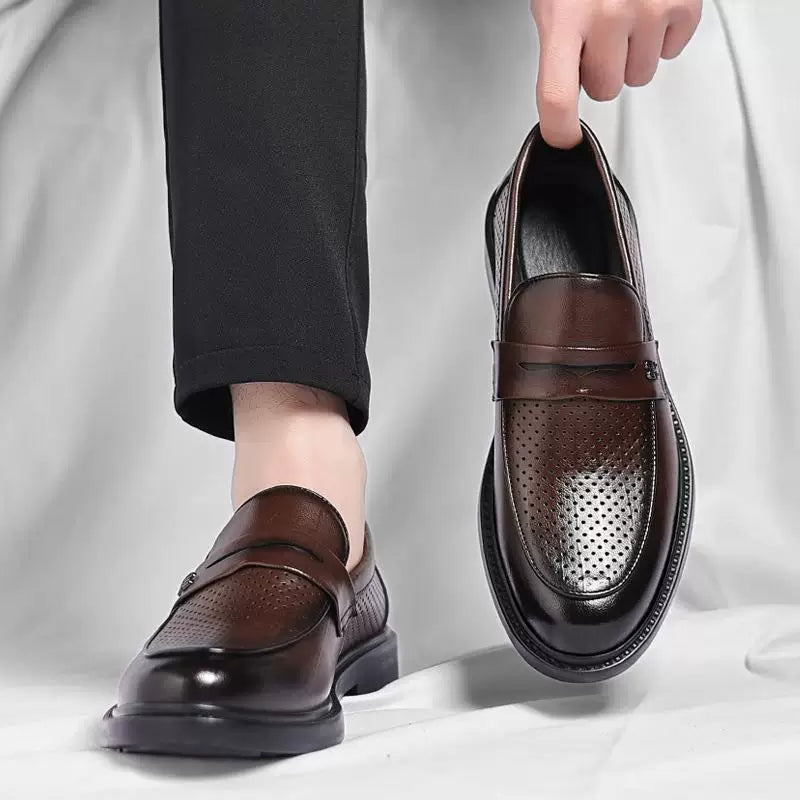 Men's Classic Penny-Strap Loafers – product view | Hensley London