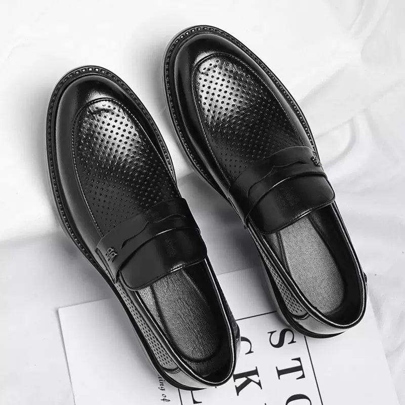 Men's Classic Penny-Strap Loafers – product view | Hensley London
