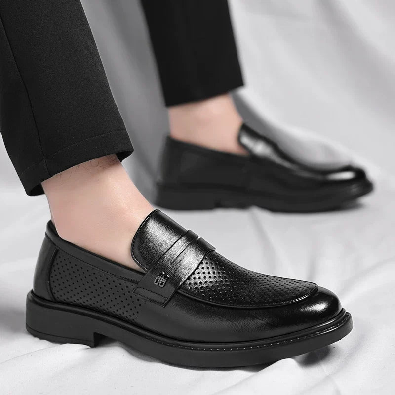 Men's Classic Penny-Strap Loafers – product view | Hensley London