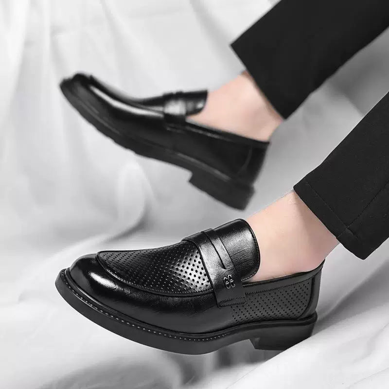 Men's Classic Penny-Strap Loafers – product view | Hensley London
