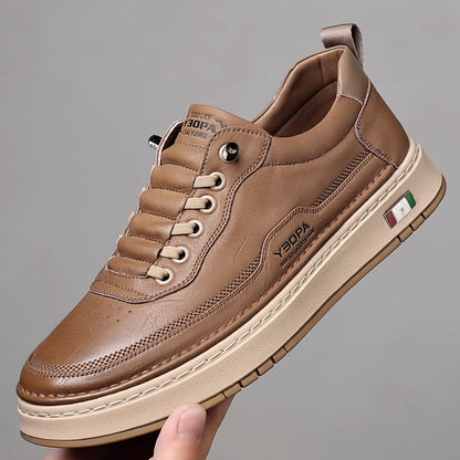 Men's Genuine Leather Low-Top Sneakers – detail view | Hensley London