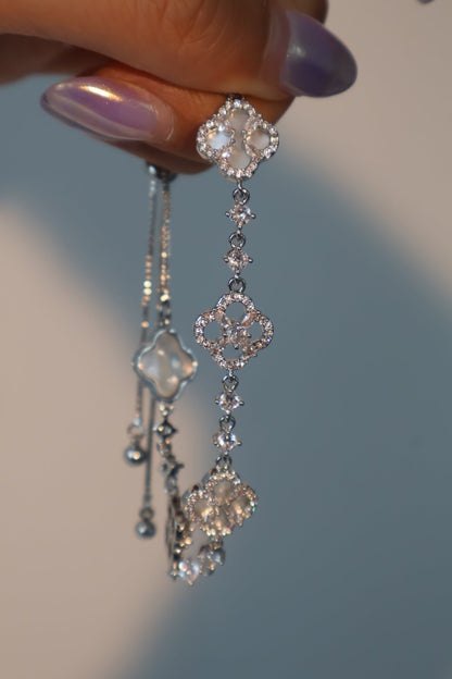 Women's Bracelet Silver Shell Pearls Zirconia Diamonds - 1