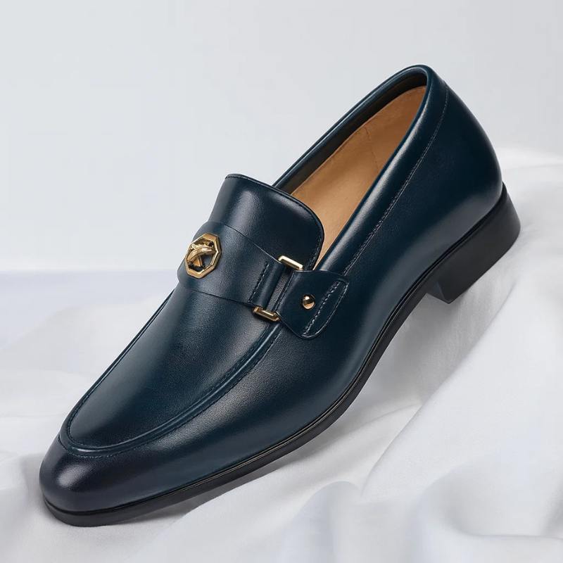 Men's Italian Leather Bit Loafers – product view | Hensley London