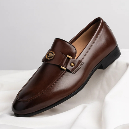 Men's Italian Leather Bit Loafers – product view | Hensley London