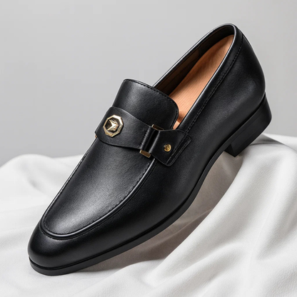 Men's Italian Leather Bit Loafers – product view | Hensley London