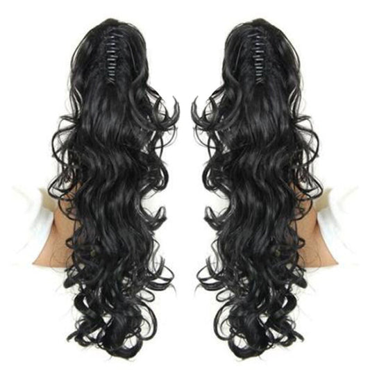 Luscious Long Wavy Clip-in Ponytail Extension – 20 Inch, Heat-Resistant, Easy to Wear for Women 0