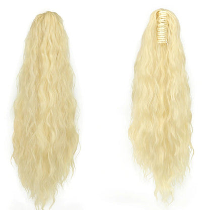 Luscious Long Wavy Clip-in Ponytail Extension – 20 Inch, Heat-Resistant, Easy to Wear for Women 14