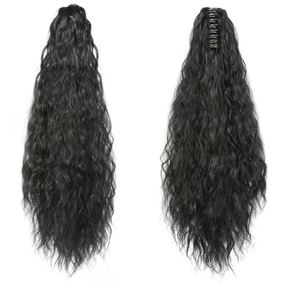 Luscious Long Wavy Clip-in Ponytail Extension – 20 Inch, Heat-Resistant, Easy to Wear for Women 15