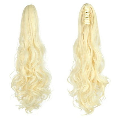 Luscious Long Wavy Clip-in Ponytail Extension – 20 Inch, Heat-Resistant, Easy to Wear for Women 19